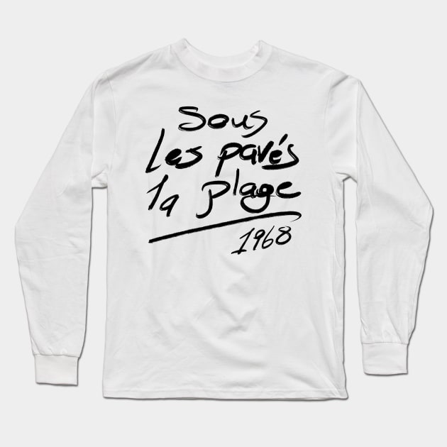 Sous les pavés la plage! Long Sleeve T-Shirt by Raimondi